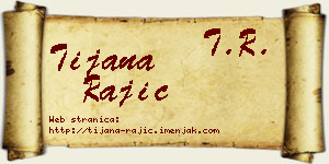 Tijana Rajić vizit kartica